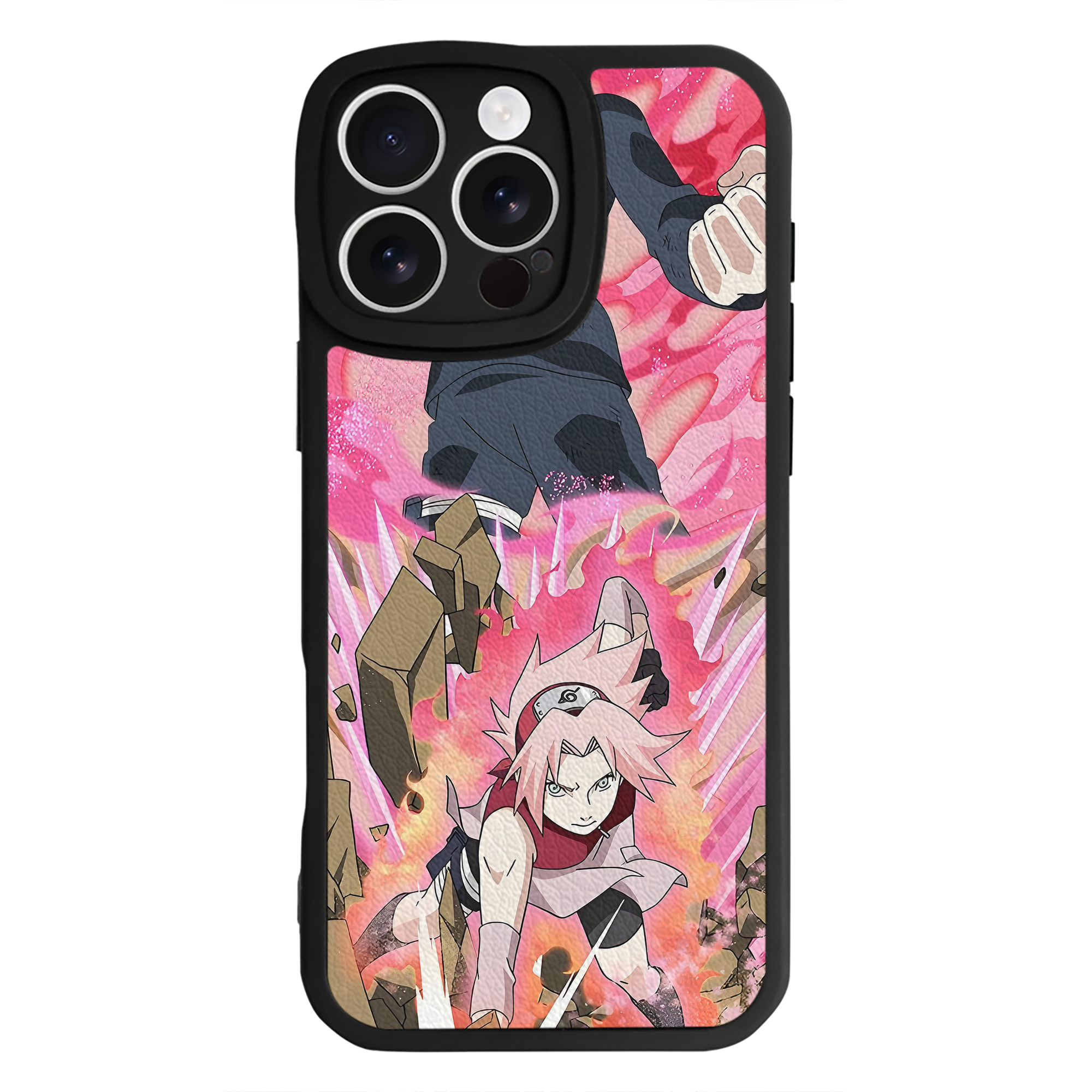 （画像用） NARUTO -ナルト- NARUTO -ナルト- 疾風伝 【iPhone 16シリーズ対応】シリコンスマホケース（レザー調） 材質：シリコン